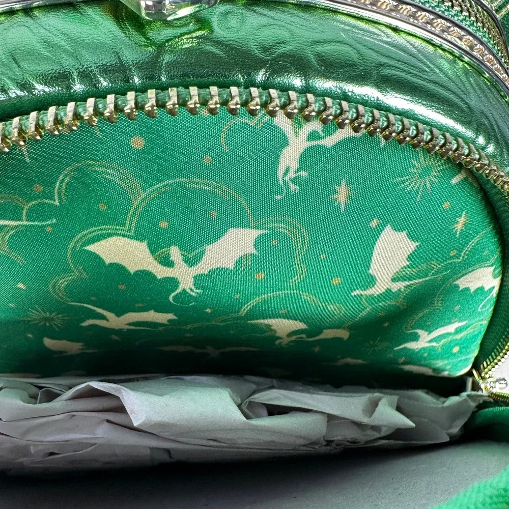 Loungefly Green Dragon Mini Backpack Books-A-Million‎ Exclusive Fourth Wing NWT